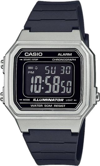 Ανδρικό Ρολόι Casio W-217HM-7BVEF Collection με Λουράκι από Καουτσούκ 41mm Μαύρο
