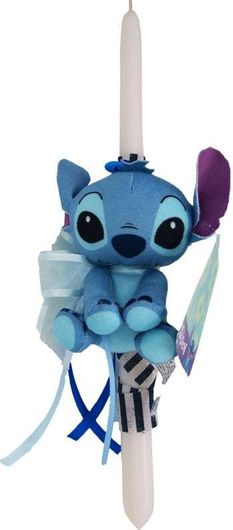 Πασχαλινή Λαμπάδα Μπρελόκ Stitch Λούτρινο 11cm