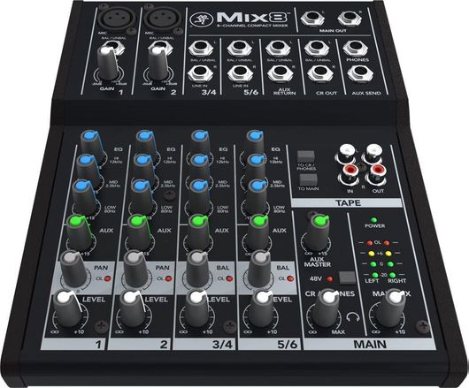 Κονσόλα Mackie Αναλογική 8 Καναλιών με Phantom Power & 2 Εισόδους XLR