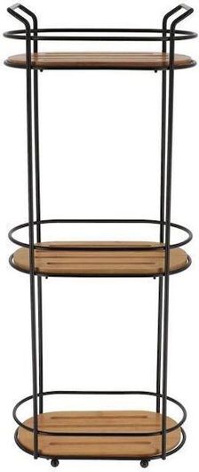 Επιτοίχια Ραφιέρα Μπάνιου AT0000172 Μεταλλική με 3 Ράφια 25x14x63cm