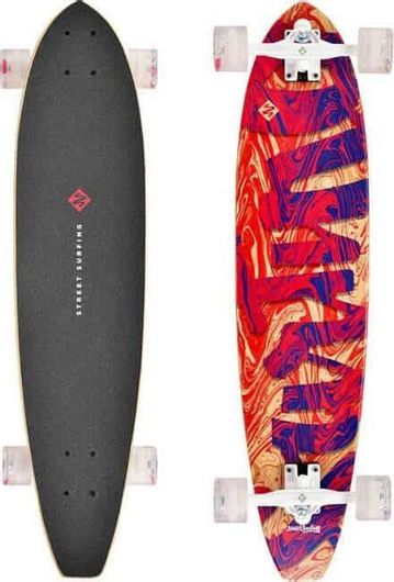 Complete Longboard Cut Kicktail 36" Streaming Street Surfing