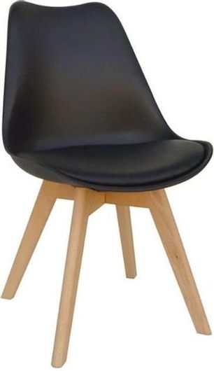 Καρέκλα Κουζίνας Zita Plus 10.0015.S Πολυπροπυλενίου 58x49x82cm Σετ 4τμχ Μαύρο