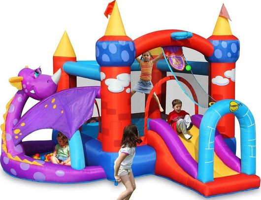 Φουσκωτό Τραμπολίνο Happy Hop 9022 Dragon Castle Quest 350x350x245cm για 3+ Ετών