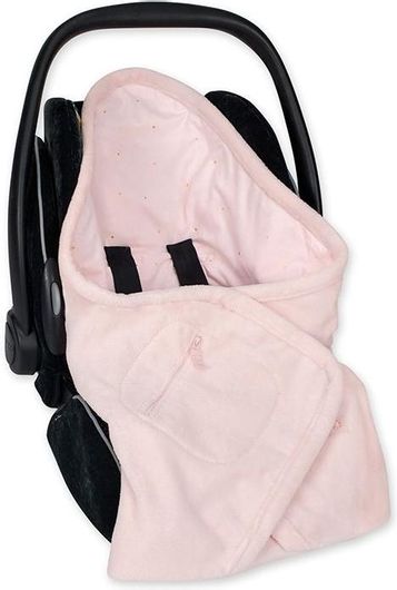 Κουβέρτα Καροτσιού Bemini Gold Dots Ροζ