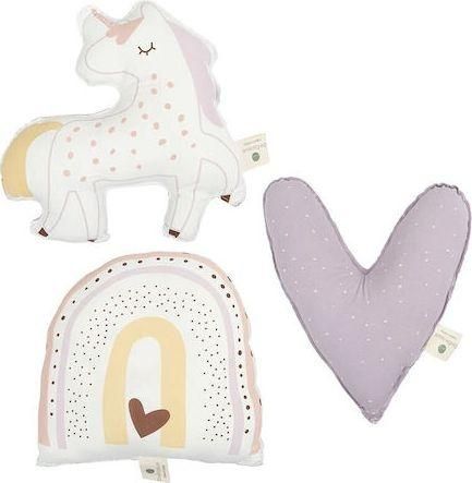 Διακοσμητικά Μαξιλάρια Κούνιας Bimbidreams 79151121 Happy Days Σετ 3τμχ Πολύχρωμο