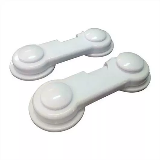 Sidirela Προστατευτικά για Ντουλάπια & Συρτάρια με Αυτοκόλλητο από Πλαστικό Λευκό 2τμχ