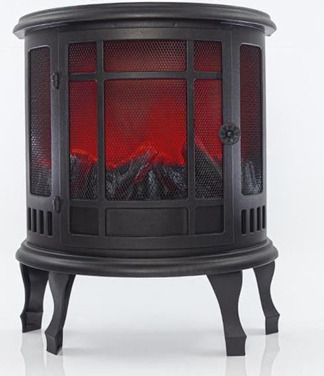 Διακοσμητική Φωτιζόμενη Σόμπα Eurolamp Πλαστική με Εφέ Φλόγας Μπαταρίας 46x23.5x56cm Μαύρο