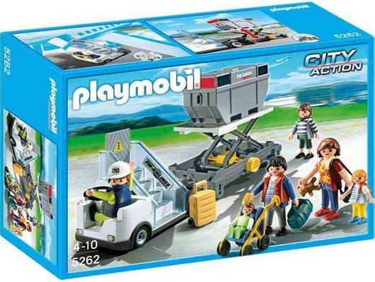 Playmobil City Action Σκάλα Αεροσκάφους, Επιβάτες Και Εμπορεύματα για 4-10 ετών
