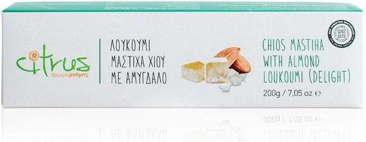 Λουκούμι Citrus Παραδοσιακό Μαστίχας Χίου με Αμύγδαλο 200g
