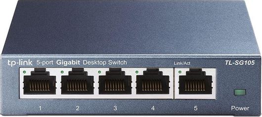 Switch TP-LINK TL-SG105 v4 Unmanaged L2 με 5 Θύρες Gigabit 1Gbps Ethernet