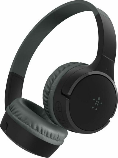 Belkin Soundform Mini Ασύρματα/Ενσύρματα Παιδικά On Ear Ακουστικά με 30 ώρες Λειτουργίας Μαύρο AUD002BTBK