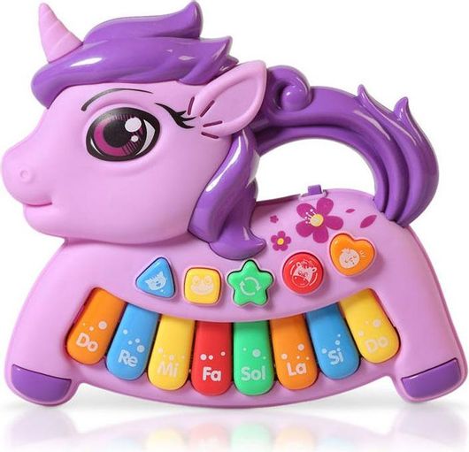 Μουσικό Παιχνίδι KioKids Πιάνο Μονόκερος Μοβ για 18+ Μηνών