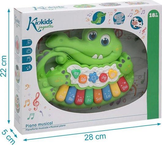 Μουσικό Παιχνίδι KioKids Πιάνο Κροκόδειλος για 18+ Μηνών