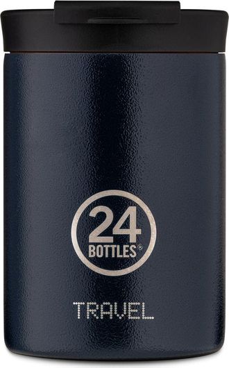 24Bottles Travel Tumbler - Deep Blue, 600 Ml, Isolierbecher Aus Edelstahl