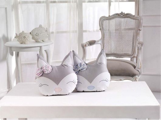 Διακοσμητικό Μαξιλάρι Κούνιας Abo Αλεπού Μπλε