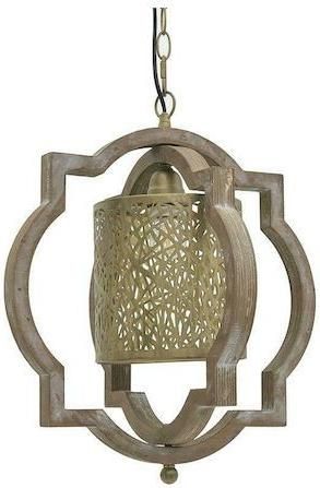 Κρεμαστό Φωτιστικό Οροφής Inart 3-10-901-0005 Vintage Μονόφωτο E27 Καφέ