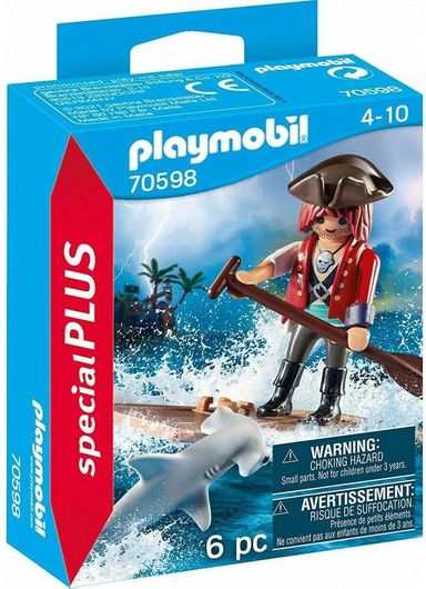 Playmobil Special Plus Pirate with Raft and Hammerhead Shark για 4+ Ετών