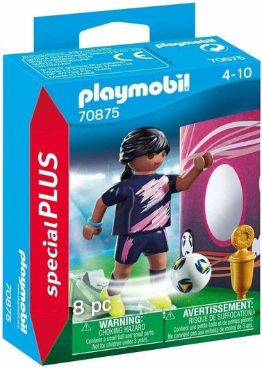 Playmobil City Life Γυναίκα Ποδοσφαιριστής με Τοίχο Εξάσκησης για 4+ Ετών #70875