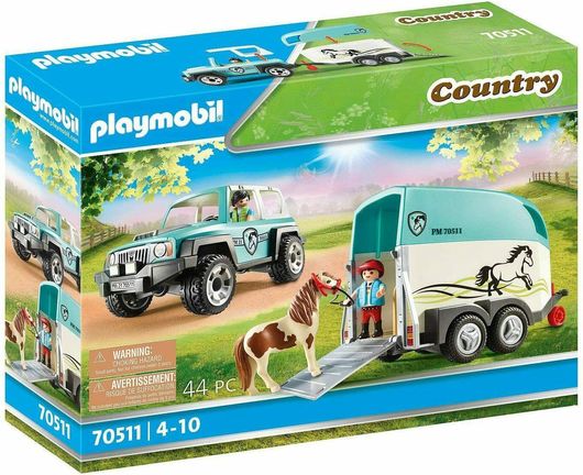 Playmobil Country Car with Pony Trailer για 4+ Ετών #70511