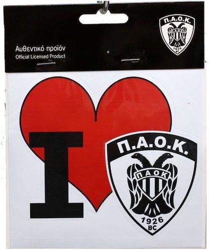 Αυτοκόλλητο Τοίχου I Love Παοκ BC