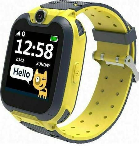 Παιδικό Smartwatch Canyon Tony KW-31 με Καουτσούκ/Πλαστικό Λουράκι Κίτρινο