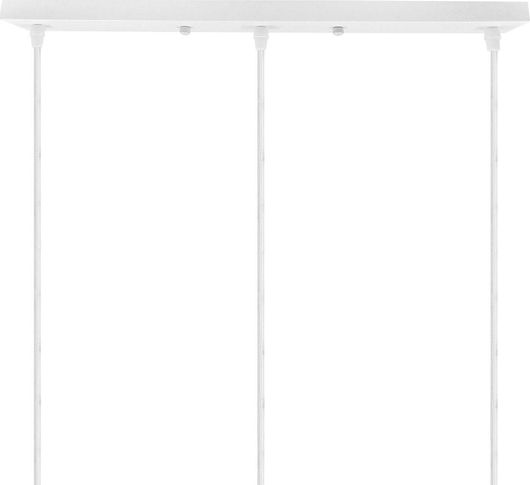 Ροζέτα Φωτιστικού GloboStar Οροφής Ορθογώνια 500x50mm με 3 Τρύπες Λευκό 90823