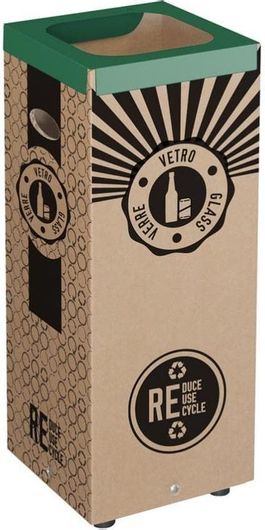 Κάδος Απορριμμάτων Χάρτινος Κάδος Ανακύκλωσης Stil Casa Eco 60lt Καφέ