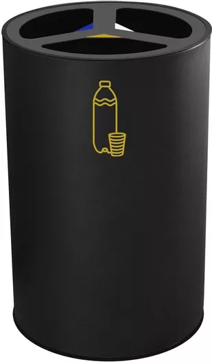 Κάδος Απορριμμάτων Μεταλλικός Stil Casa 100lt Μαύρος