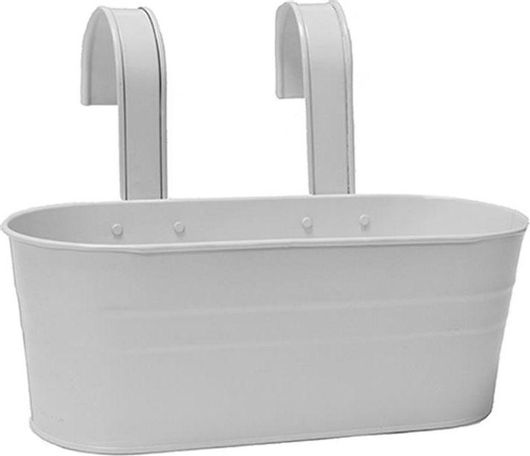 Ζαρντινιέρα Plastona Suki Κρεμαστή 30x13x11cm Λευκό 00.05.5965A