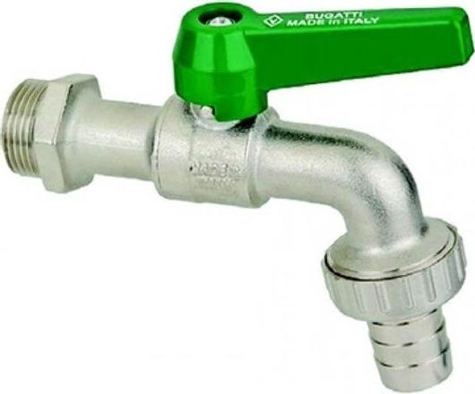 Βρύση Bugatti Σφαιρική Μπαλκονιού Αντιπαγωτική 1/2″ με Ρακόρ