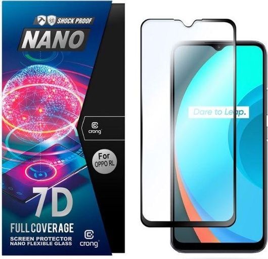 Full Face Tempered Glass 7D Crong για Realme C11 Μαύρο