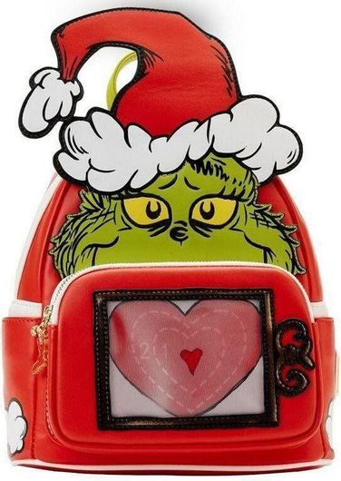 Παιδική Τσάντα Πλάτης Loungefly Dr Seuss Grinch 23.75x25x11.25cm Κόκκινο