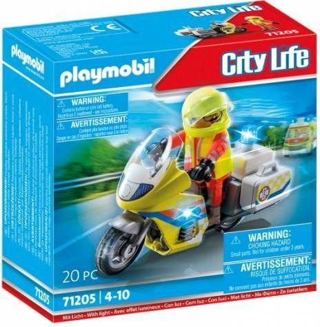 Playmobil City Life Διασώστης με Μοτοσικλέτα για 4+ Ετών #71205