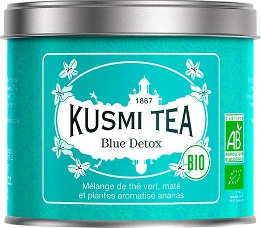 Βιολογικό Μείγμα από Πράσινο Τσάι Mate Βότανα & Ανανά Kusmi Tea Blue Detox 100g
