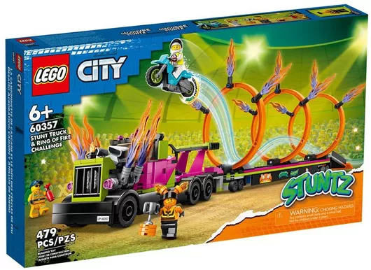Lego City: Stunt Truck & Ring of Fire Challenge για 6+ Ετών #60357