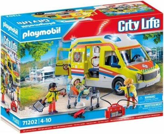 Playmobil City Life Ασθενοφόρο με Διασώστες για 4+ Ετών #71202