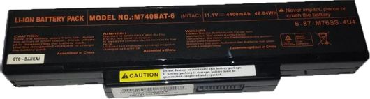 Μπαταρία Laptop - Battery for  Turbo-x  CLEVO   687M74SS4CA 916C5180F 916C5190F 916C5780F M740BAT6 OEM υψηλής ποιότητας - high quality (Κωδ.
1-BAT0084(4.4Ah))