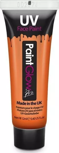 Face & Body Painting Paintglow Paint Glow Pro Uv Πορτοκαλί 12ml