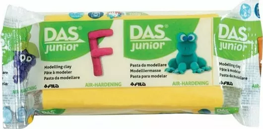 Πηλός DAS Junior Πολυμερικός 100gr για 3+ Ετών Κίτρινο