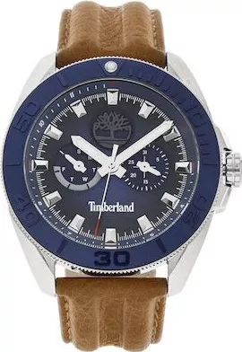 Ανδρικό Ρολόι Timberland TDWGF2200903 με Δερμάτινο Λουράκι Καφέ