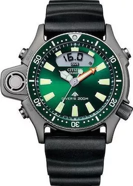 Ανδρικό Ρολόι Citizen JP2007-17X με Λουράκι από Καουτσούκ Μαύρο