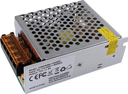 Τροφοδοτικό LED YDSPS060 με Τάση Εξόδου 12V KAL Electronics