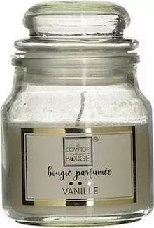 Κερί Inart Παραφίνης Αρωματικό σε Βάζο 9x5.5x5.5cm Εκρού