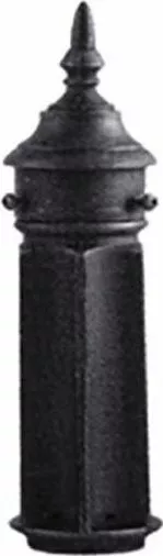 Κορυφή Διακοσμητική Ιστού Aca HIEC002 Φ60 Μαύρο