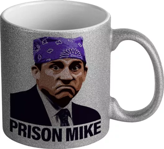 Κούπα Koupakoupa Prison Mike The Office Glitter που Γυαλίζει Κεραμική 330ml Ασημί