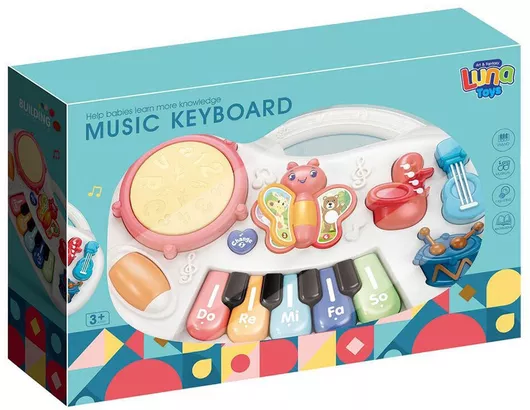 Παιδικό Αρμόνιο Luna Toys 28x7x19cm για 3+ Ετών Λευκό