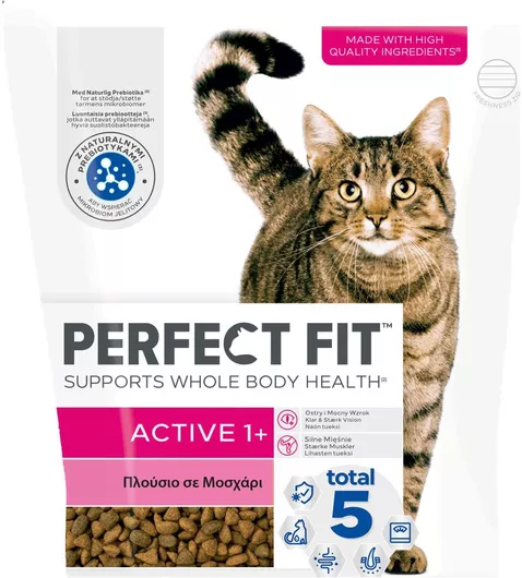 Ξηρά Τροφή Γάτας Perfect Fit Active 1+ 0.75kg με Μοσχάρι
