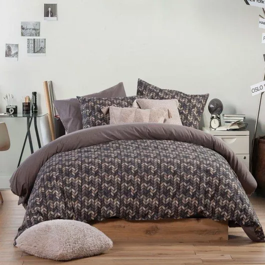 Σετ Σεντόνια Nef-Nef Stream Φανελένιο Μονό 160x260cm 3τμχ Γκρι