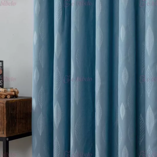 Κουρτίνα EB6039-7 με Τρουκς 140x270cm Γαλάζιο