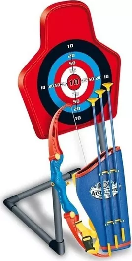 Παιχνίδι Τόξο Μεγάλο Σετ με Βέλη & Στόχο Stand 90cm Πολύχρωμο